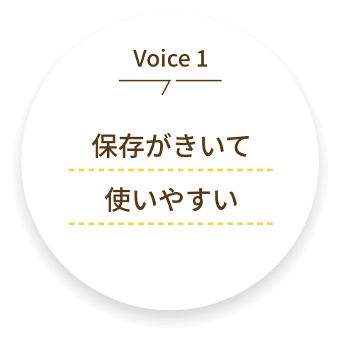 voice1 保存がきいて使いやすい